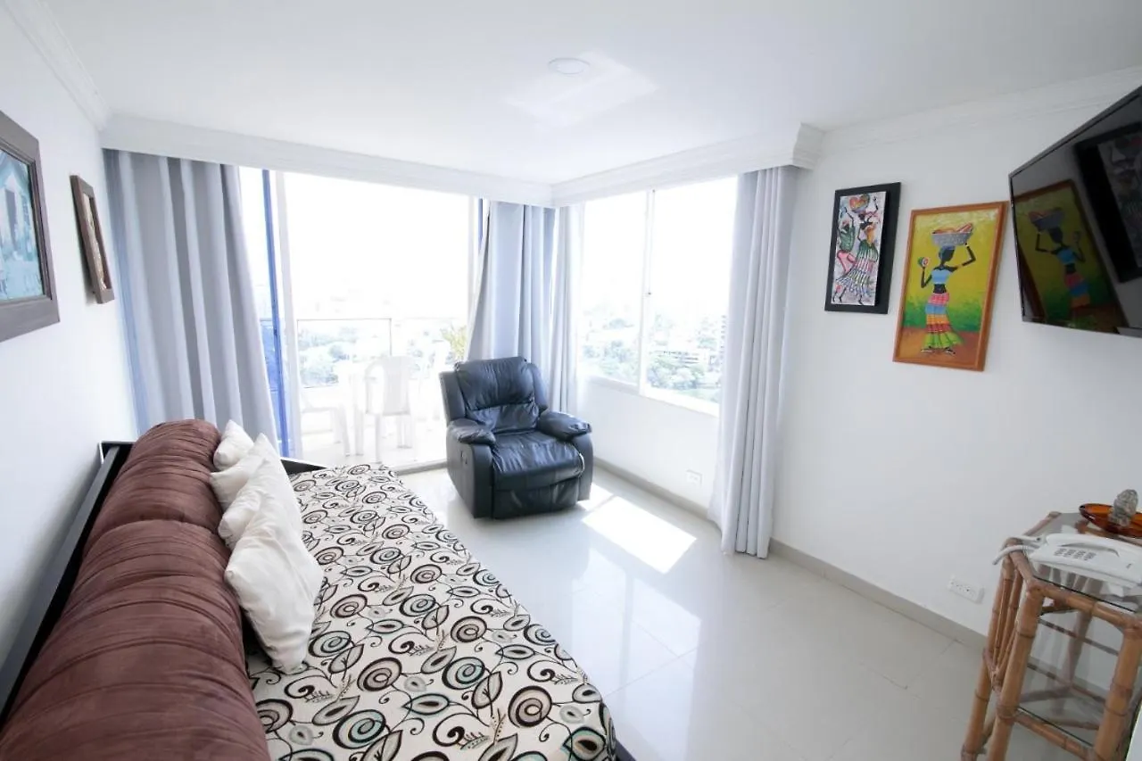 Hermoso Apto Frente A La Playa Piso 15 De 2 Habitaciones Cartagena Colombia